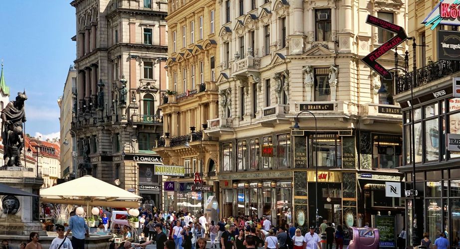 Gezellige winkelstraten Wenen Gezellige winkelstraten Wenen